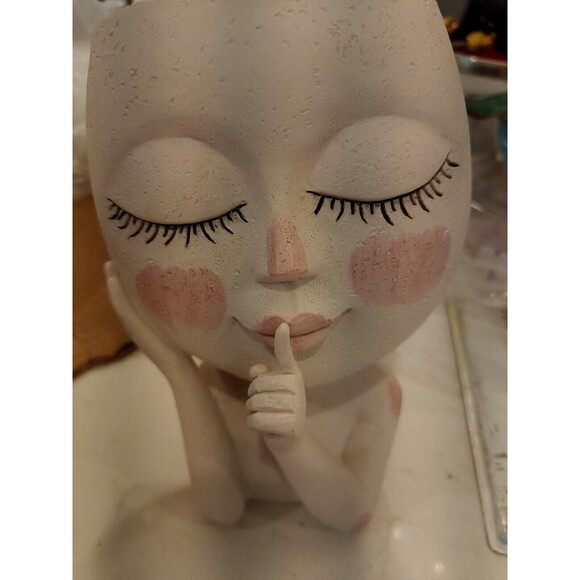 Face Flower Pots Head Planter Royal Norfolk New in Box - Picture 2 of 3